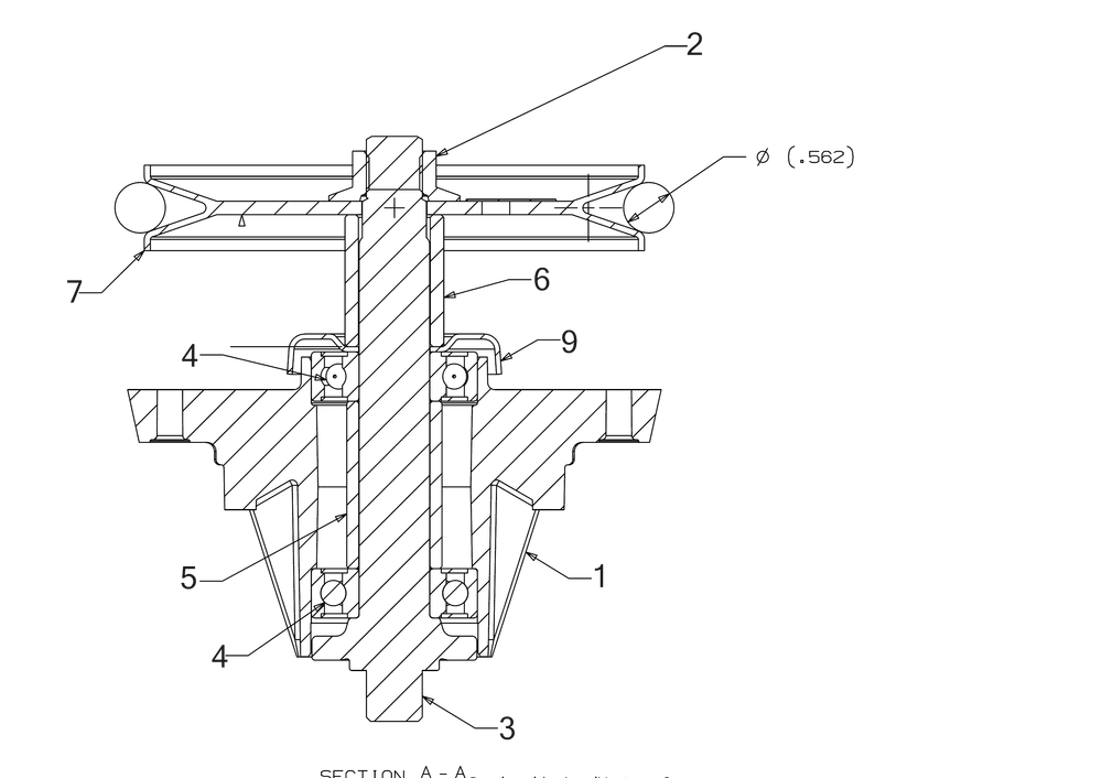 Spindle Diagram and Parts List for XT1-LT42EFI (13B9A1CS010)(2019) Cub Cadet Lawn Tractor